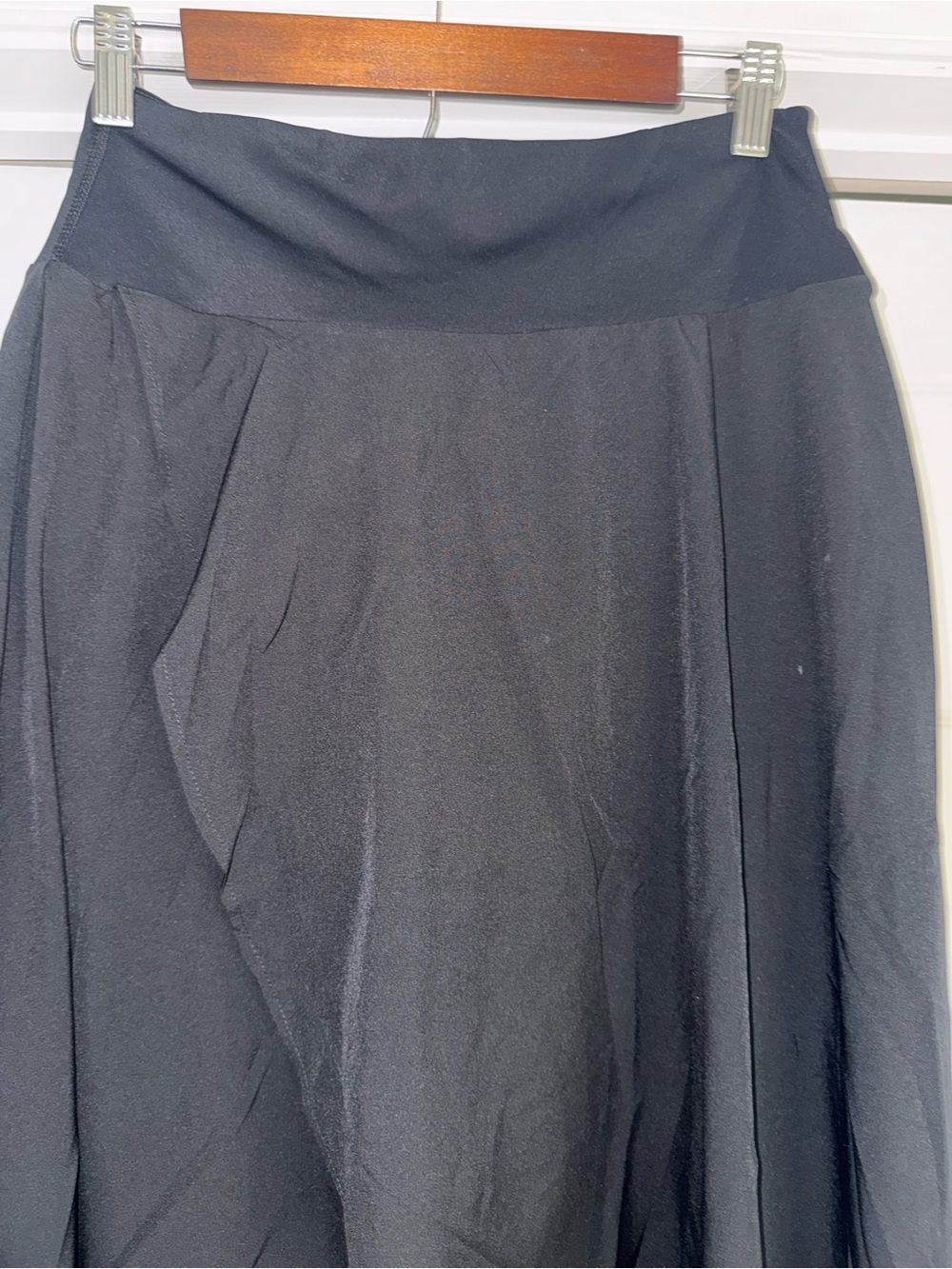 NWT Halara Breezefull High-Low High Waisted Ruffle 2-in-1 Maxi Skirt Black M 8 - Picture 6 of 11